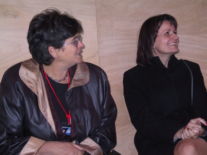 Avec Mme la Conseillère fédérale Ruth Dreifuss en visite à l'Expo nationale en 2002 à Bienne